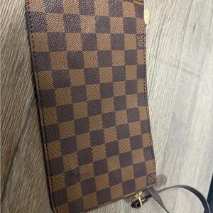Checkered Brown Wristlet